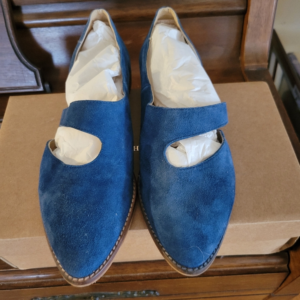 Blue Suede Women's Shoes By Anthropologie